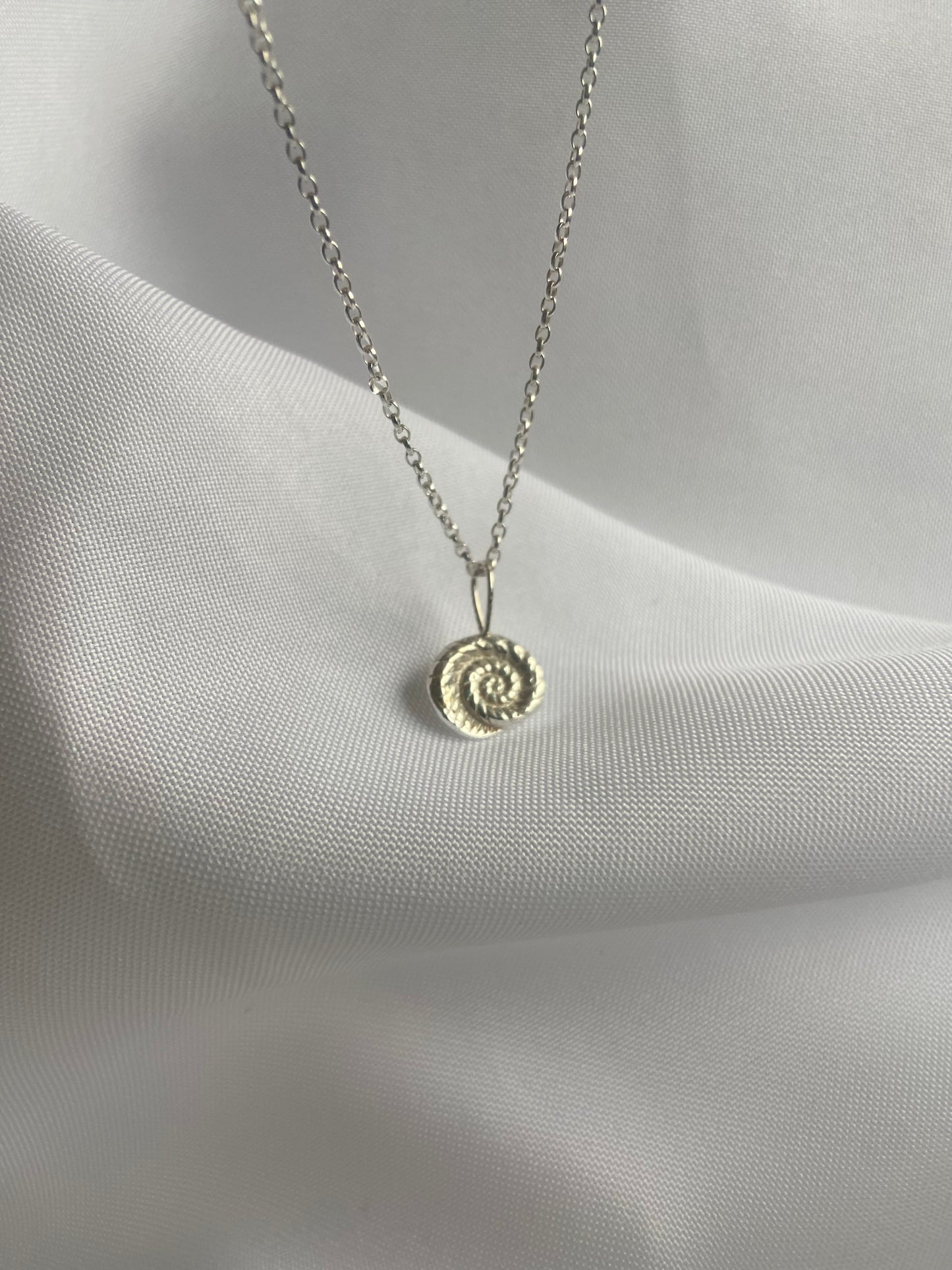 Silver Ammonite Necklace