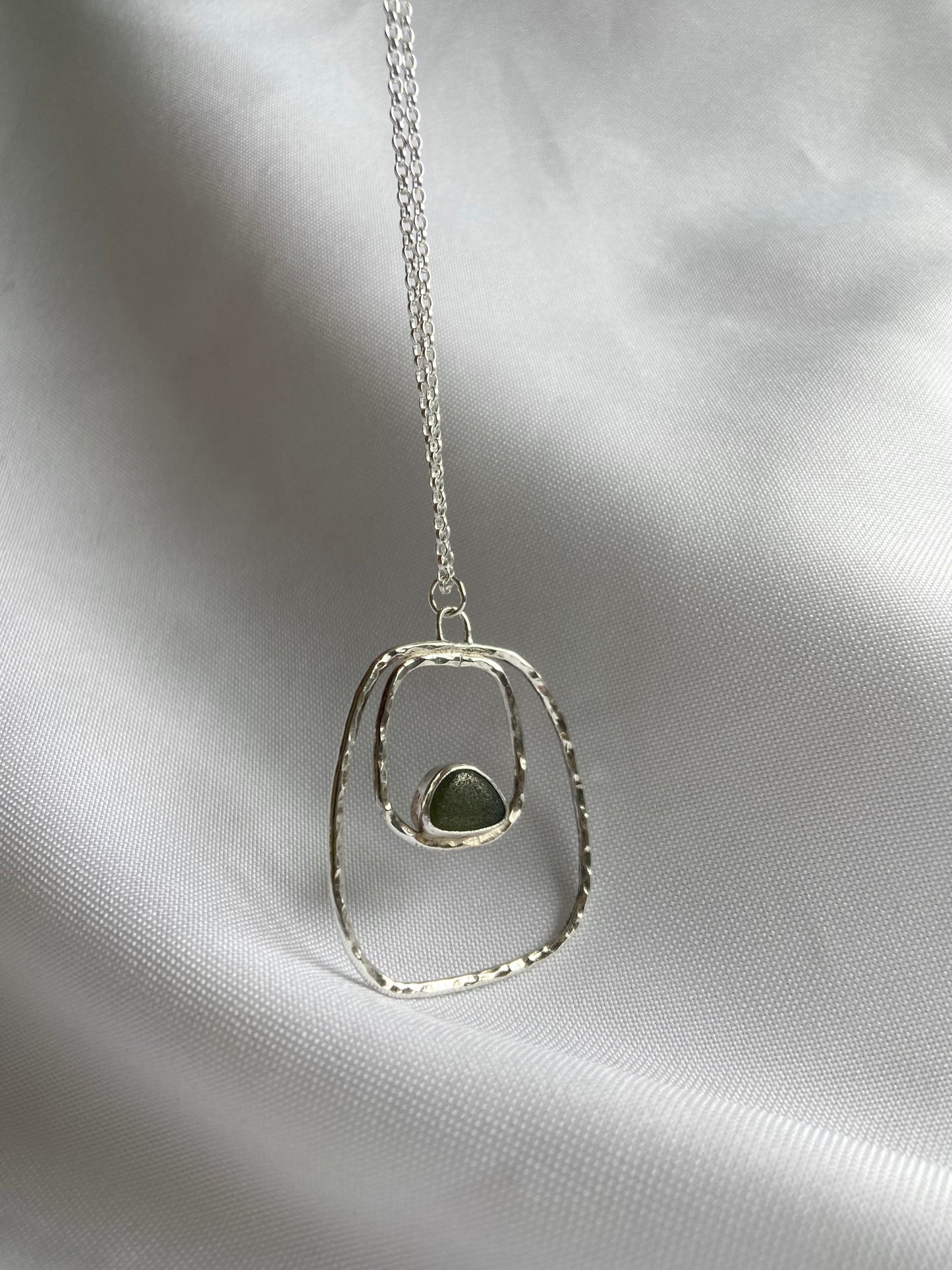 Dark Green Sea-glass Pendant