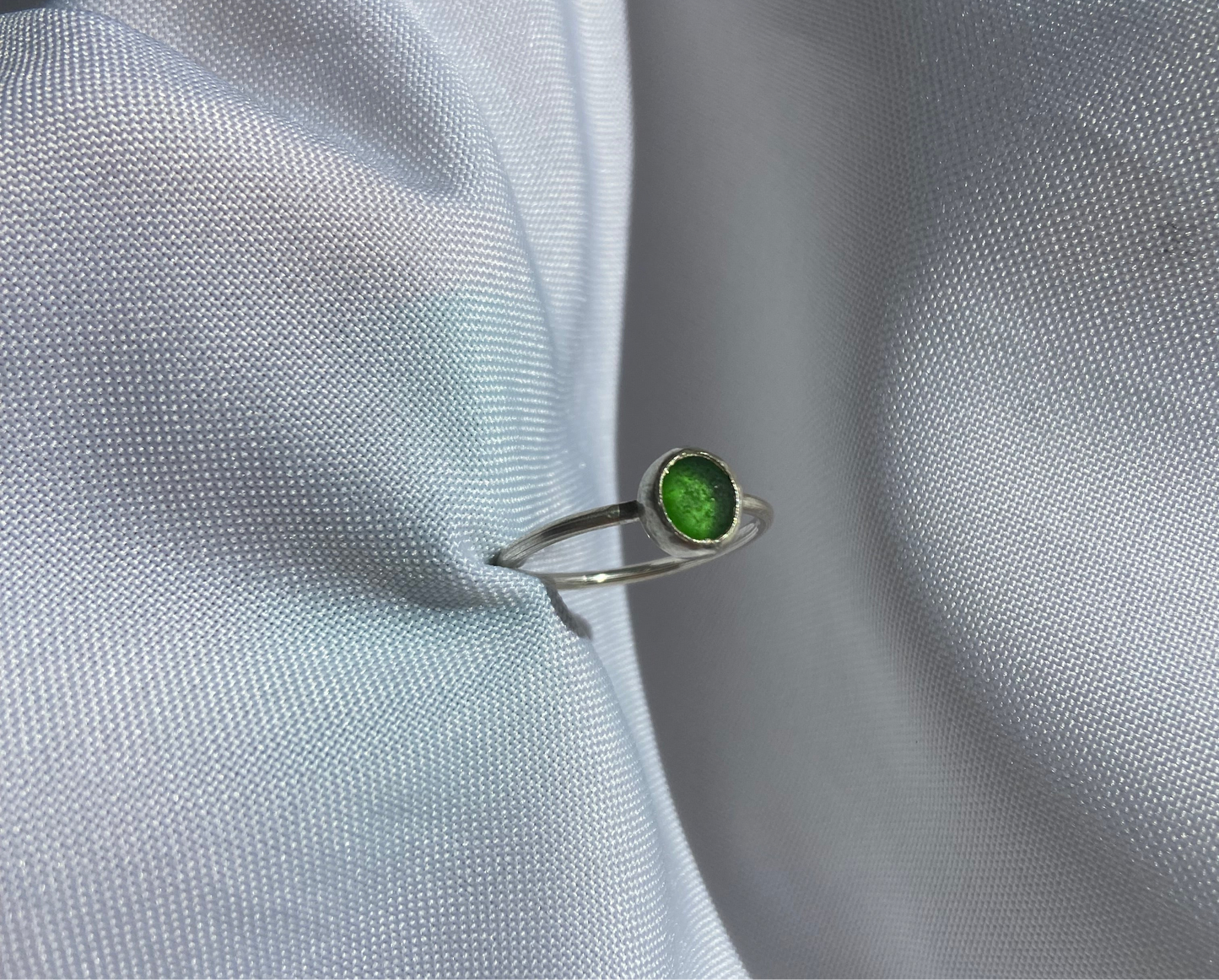 Green Sea-glass Ring