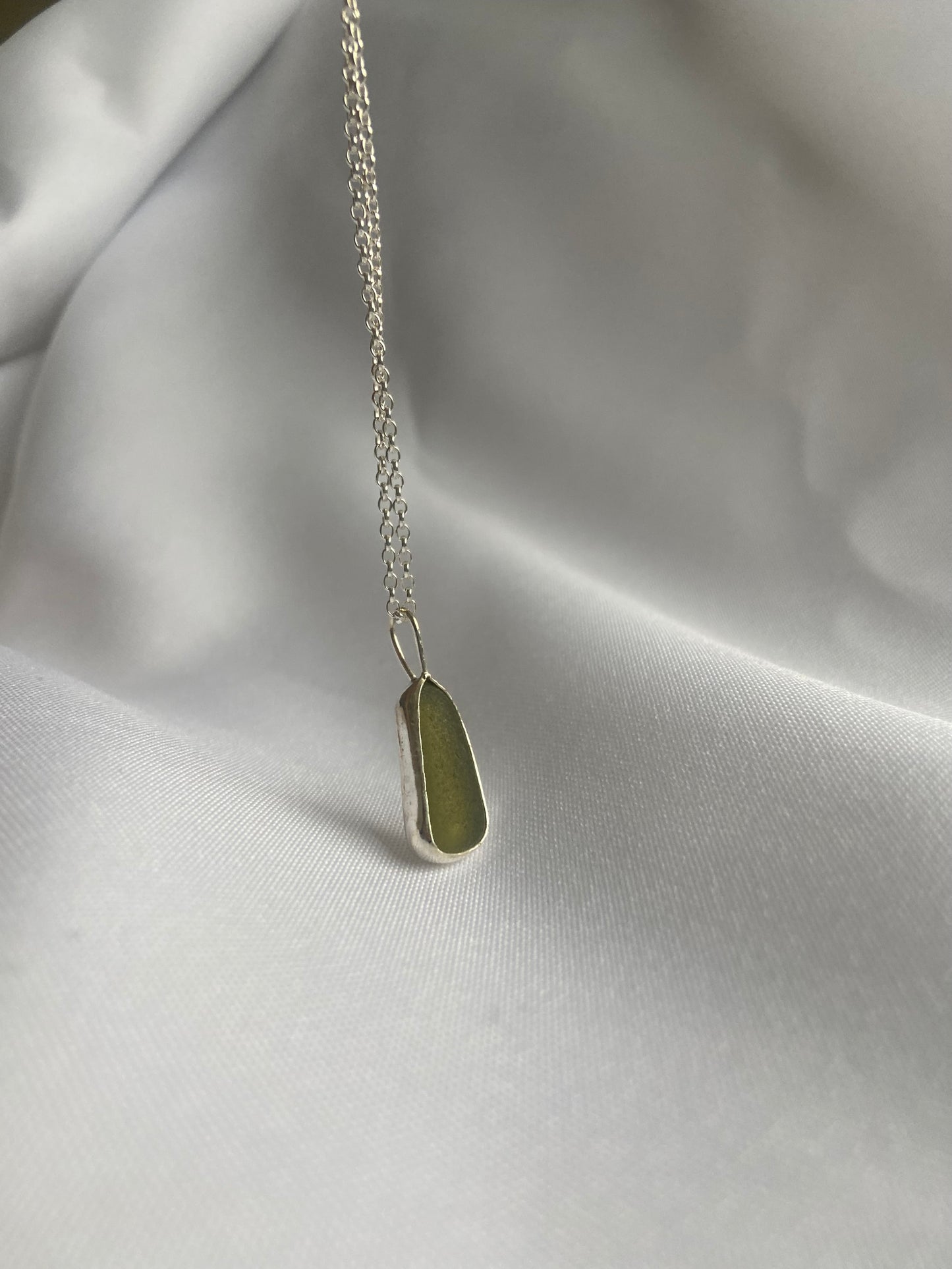 Olive Green Sea-glass Pendand