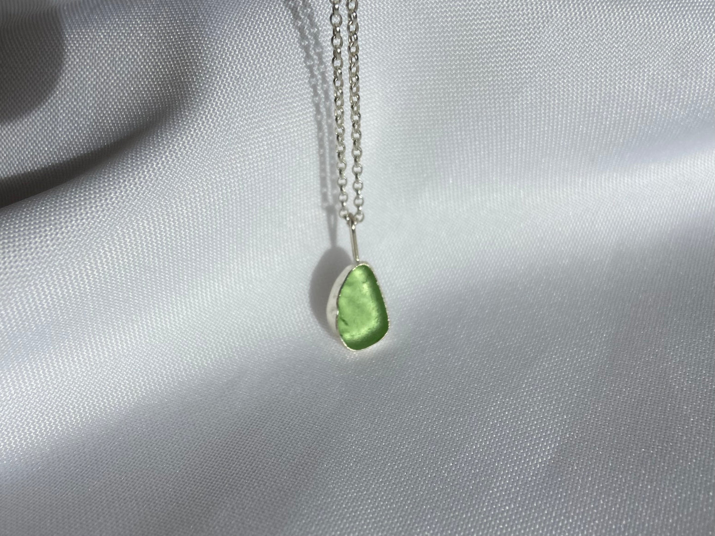 Bright Green Sea-glass Necklace