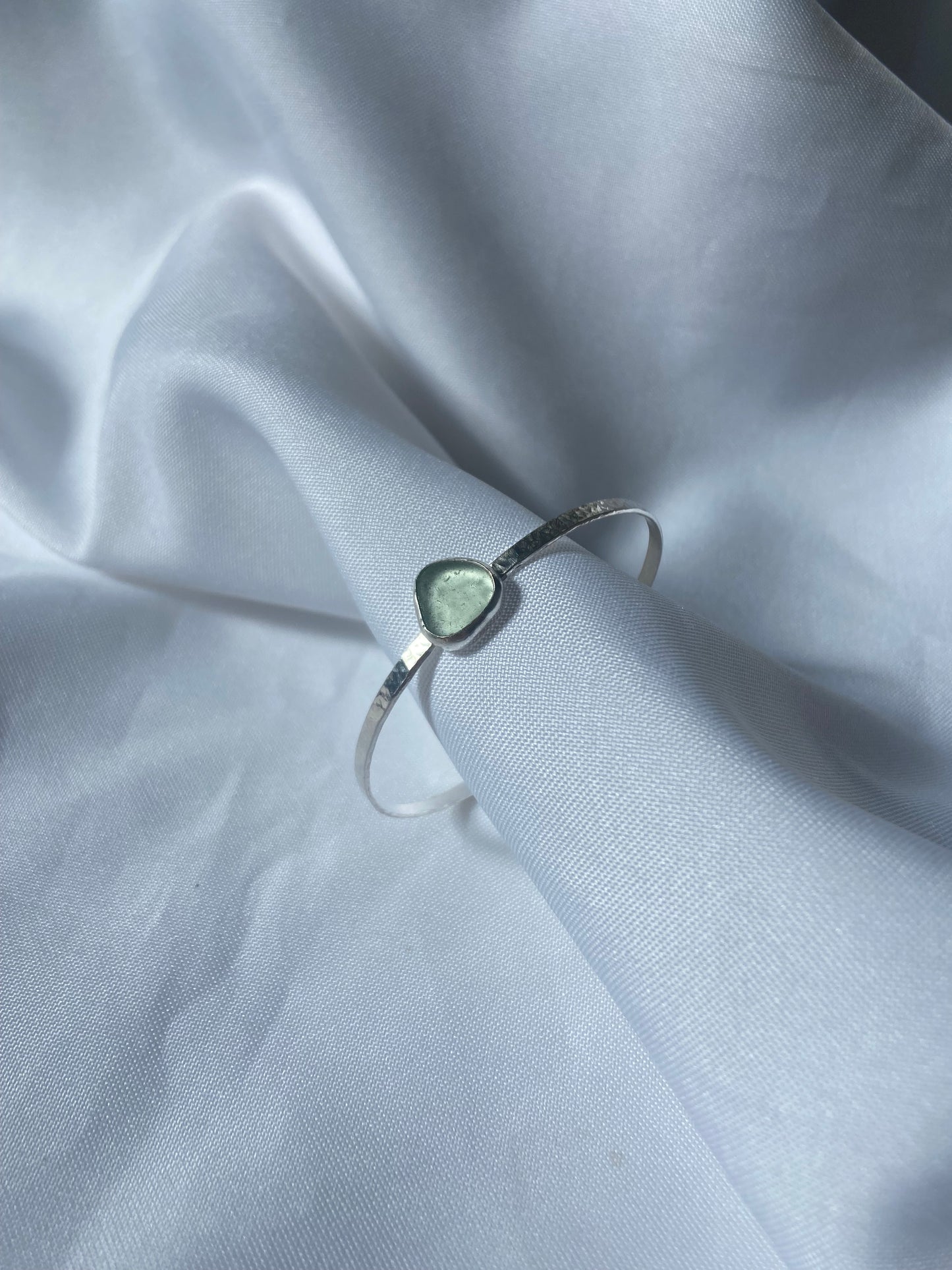 Aqua Blue Sea-glass Cuff
