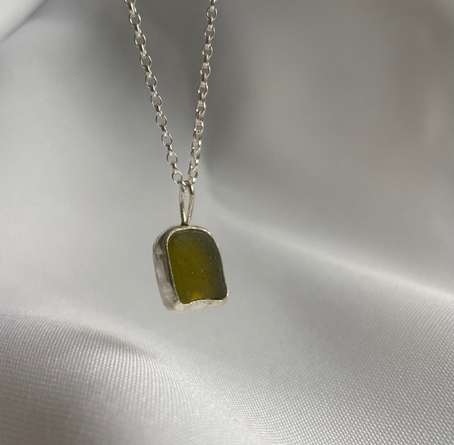 Olive Green Sea-glass Pendant