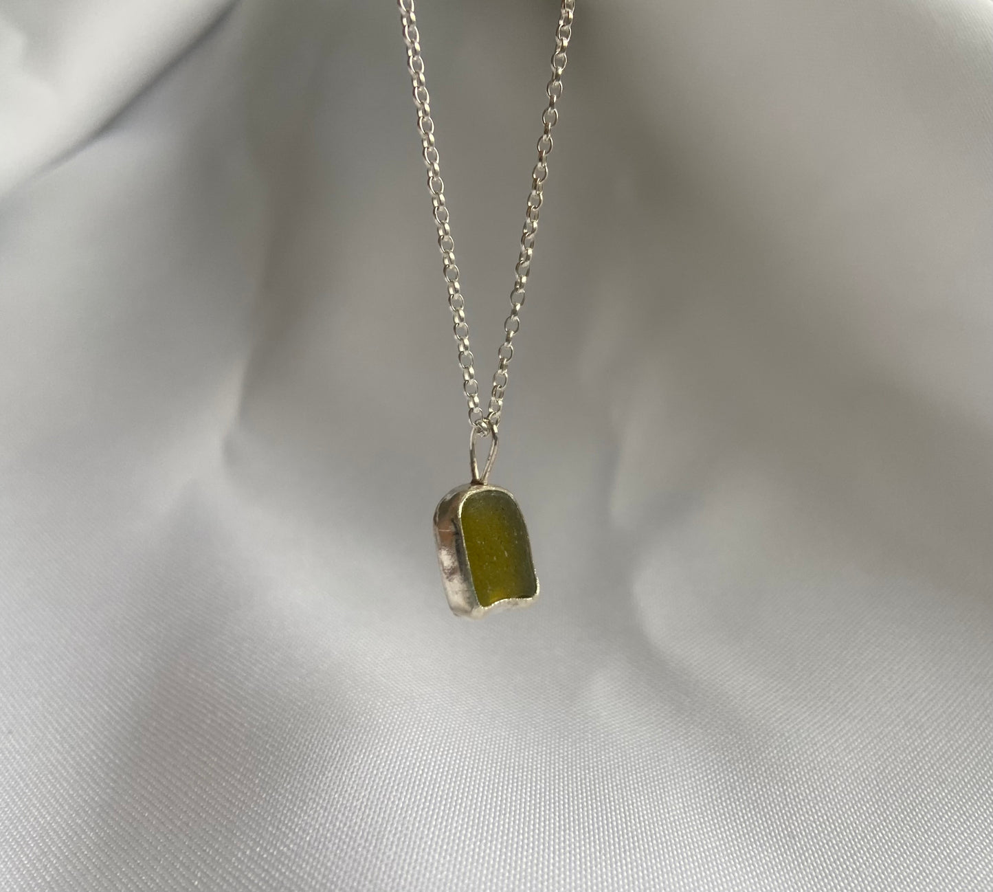 Olive Green Sea-glass Pendant