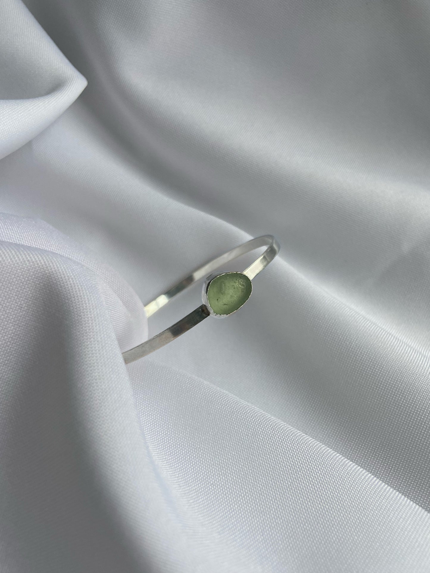 Aqua Sea-glass Bangle
