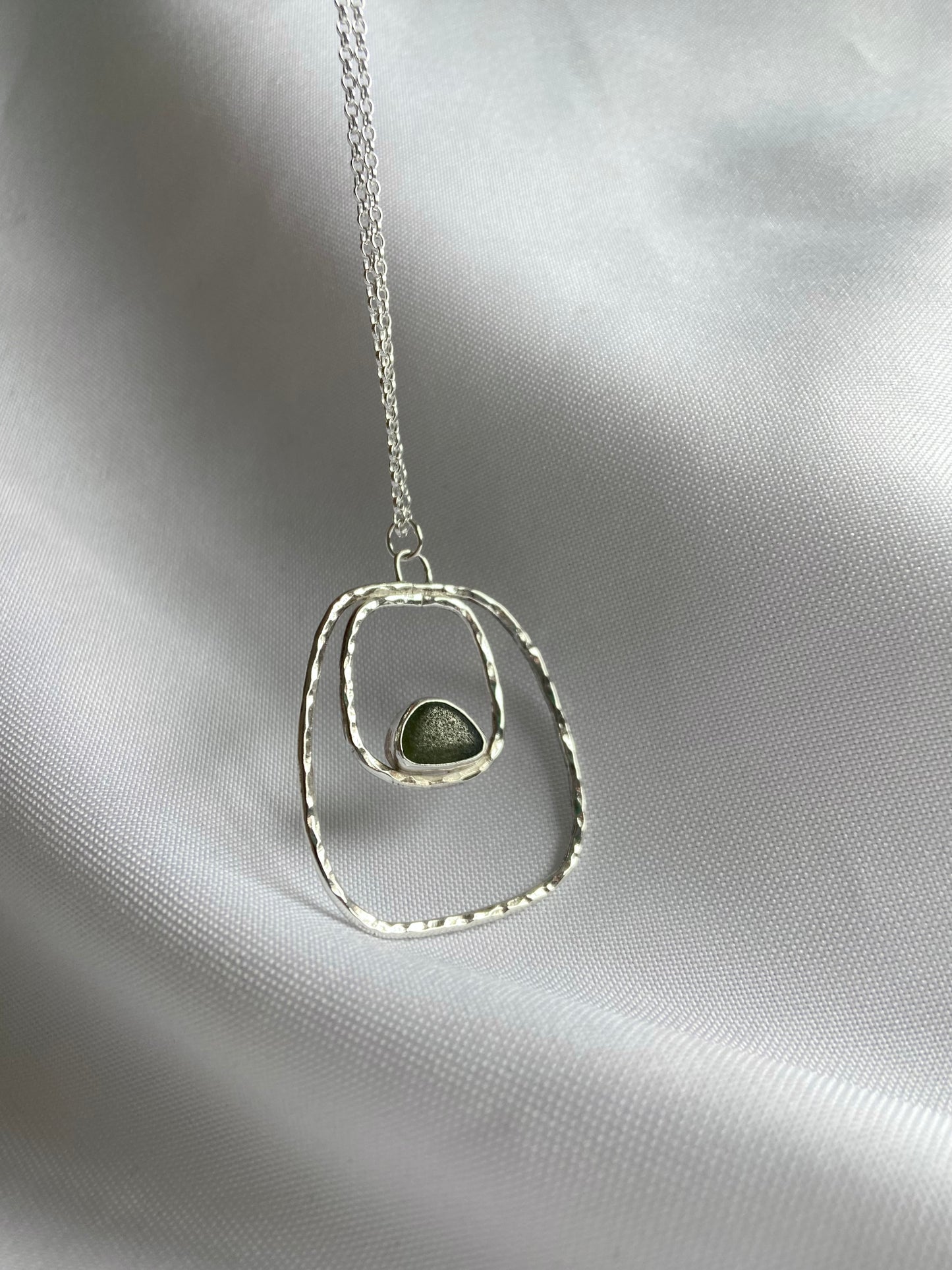 Dark Green Sea-glass Pendant