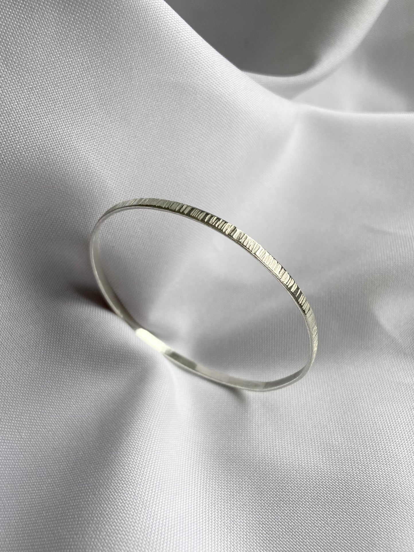 Hammered Striped Bangle