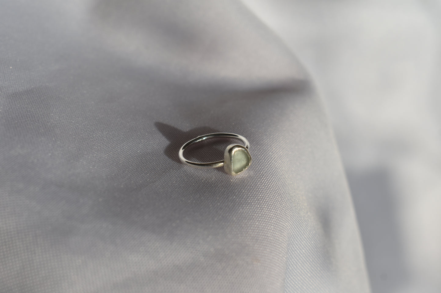 Pearl White Sea-glass Ring