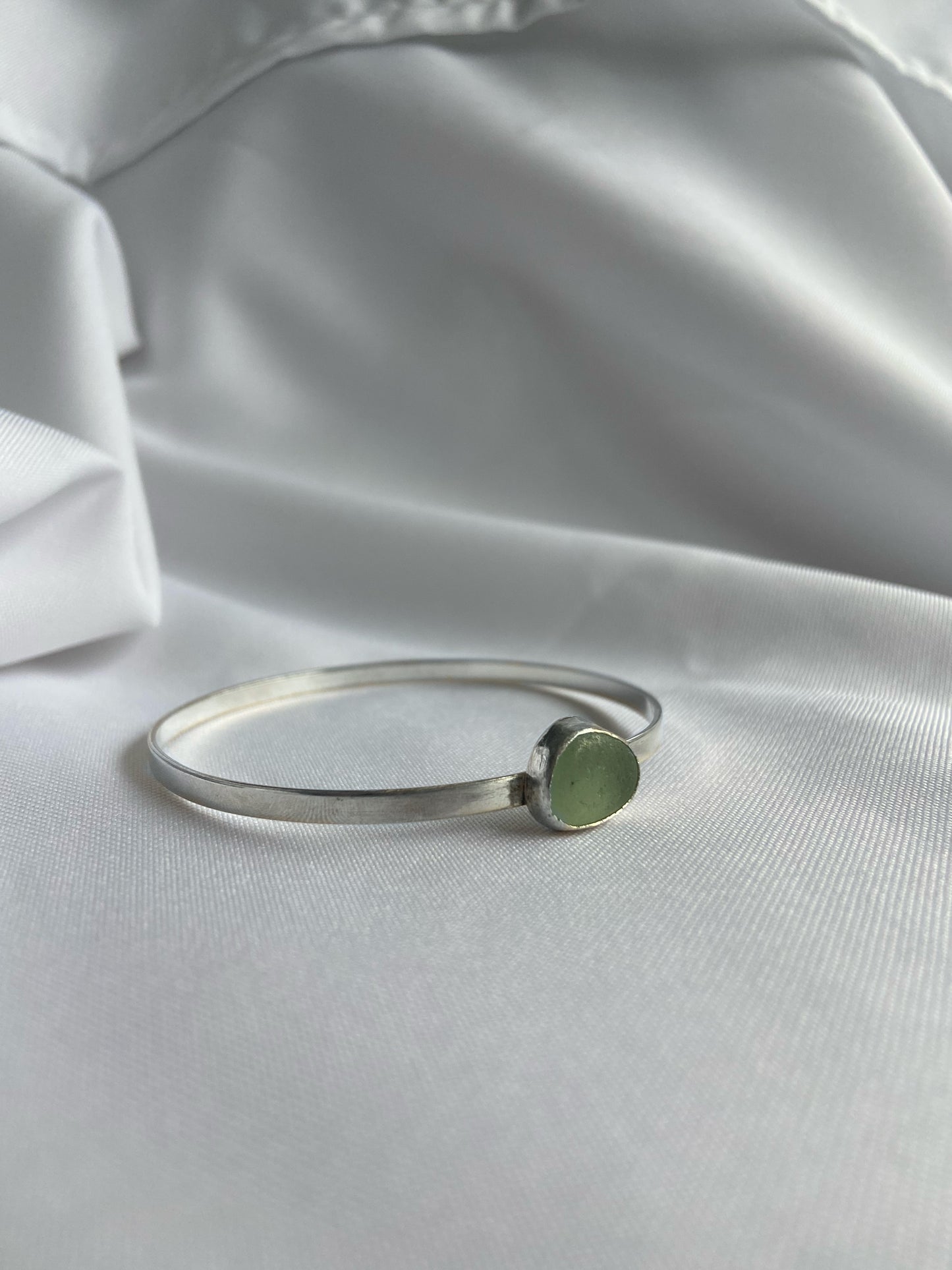Aqua Sea-glass Bangle