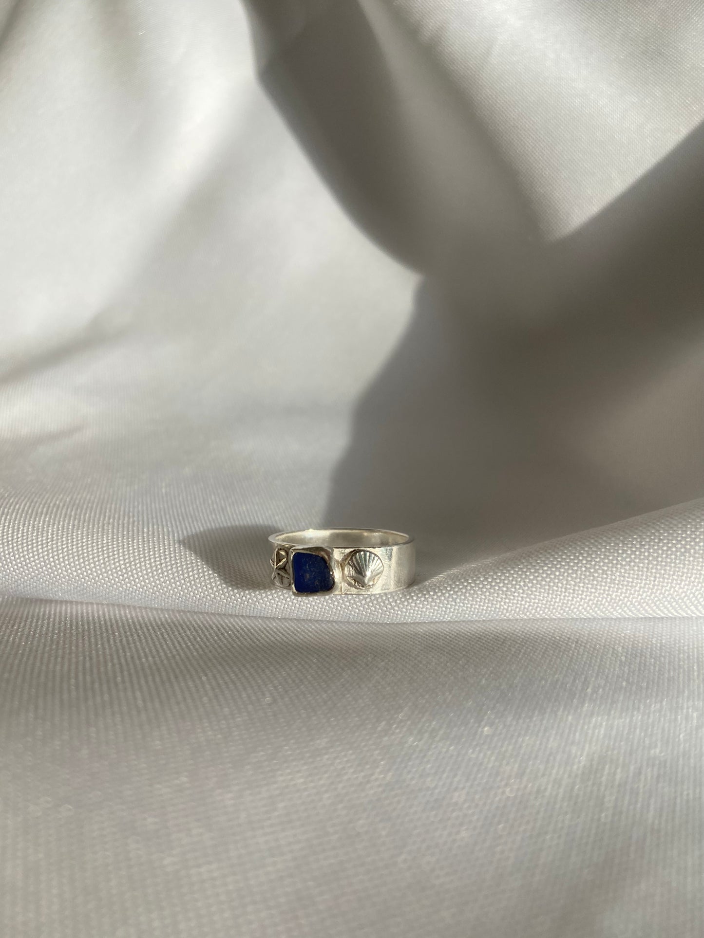 Blue Sea-glass Ring