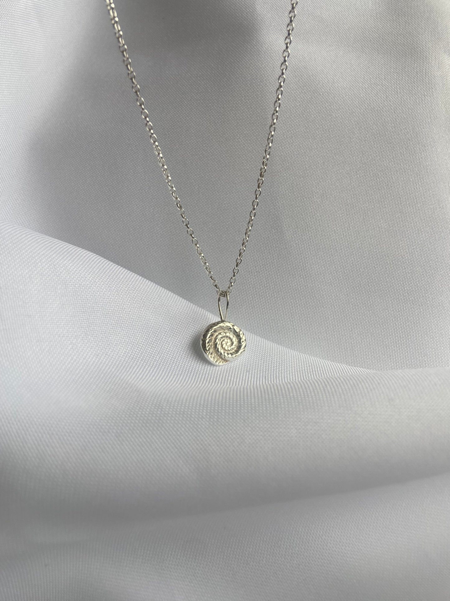 Silver Ammonite Necklace