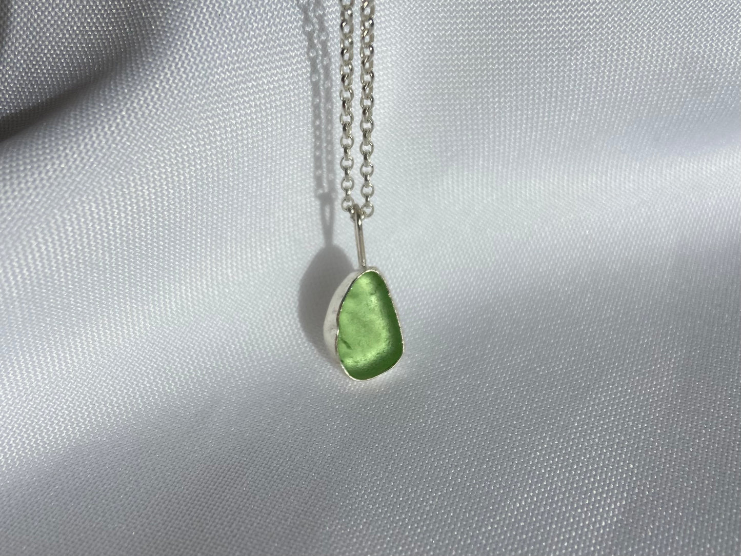 Bright Green Sea-glass Necklace