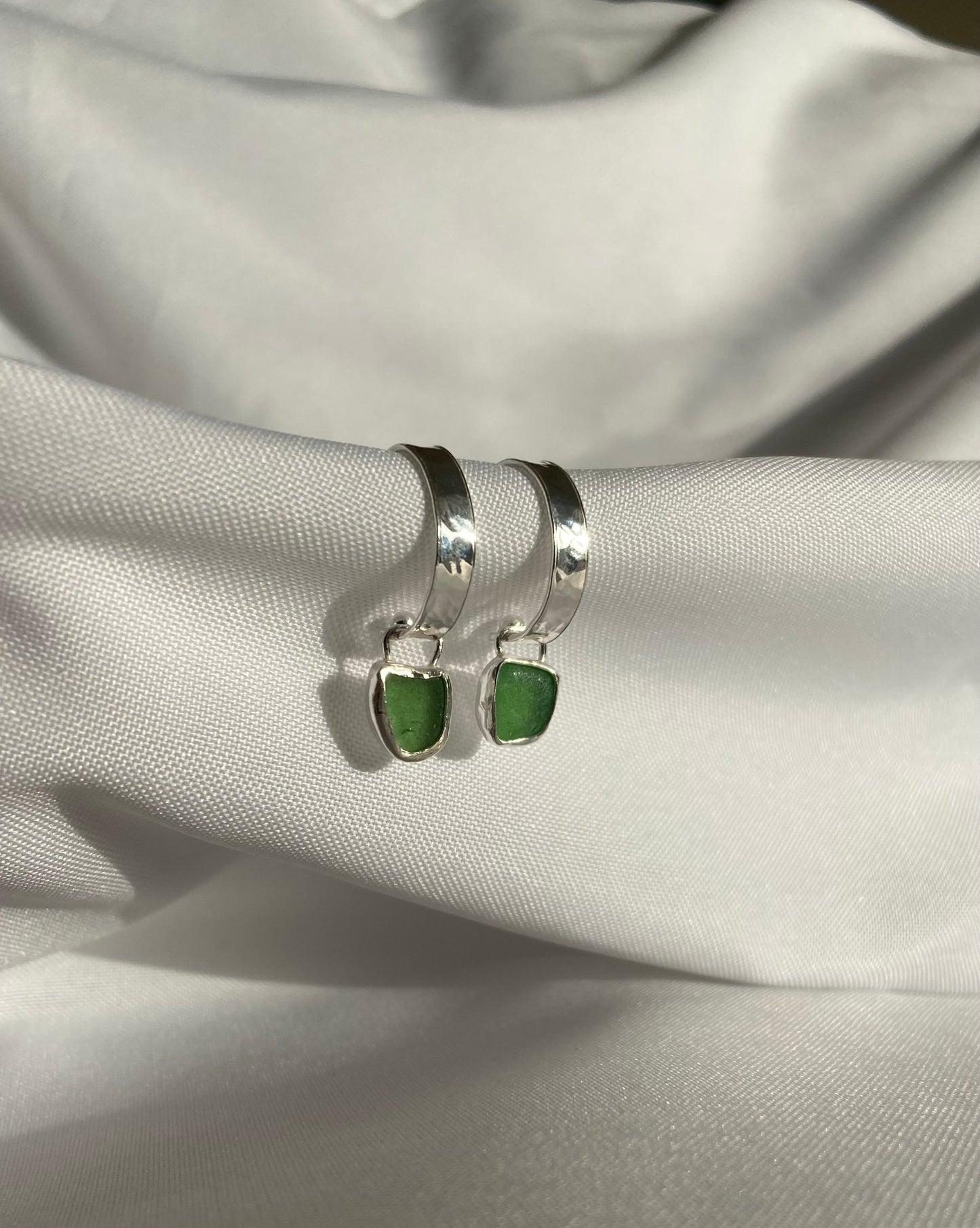 Sea-glass Hoops