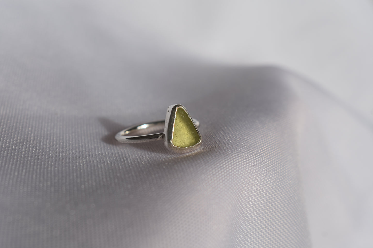 Spring Green Sea-glass Ring