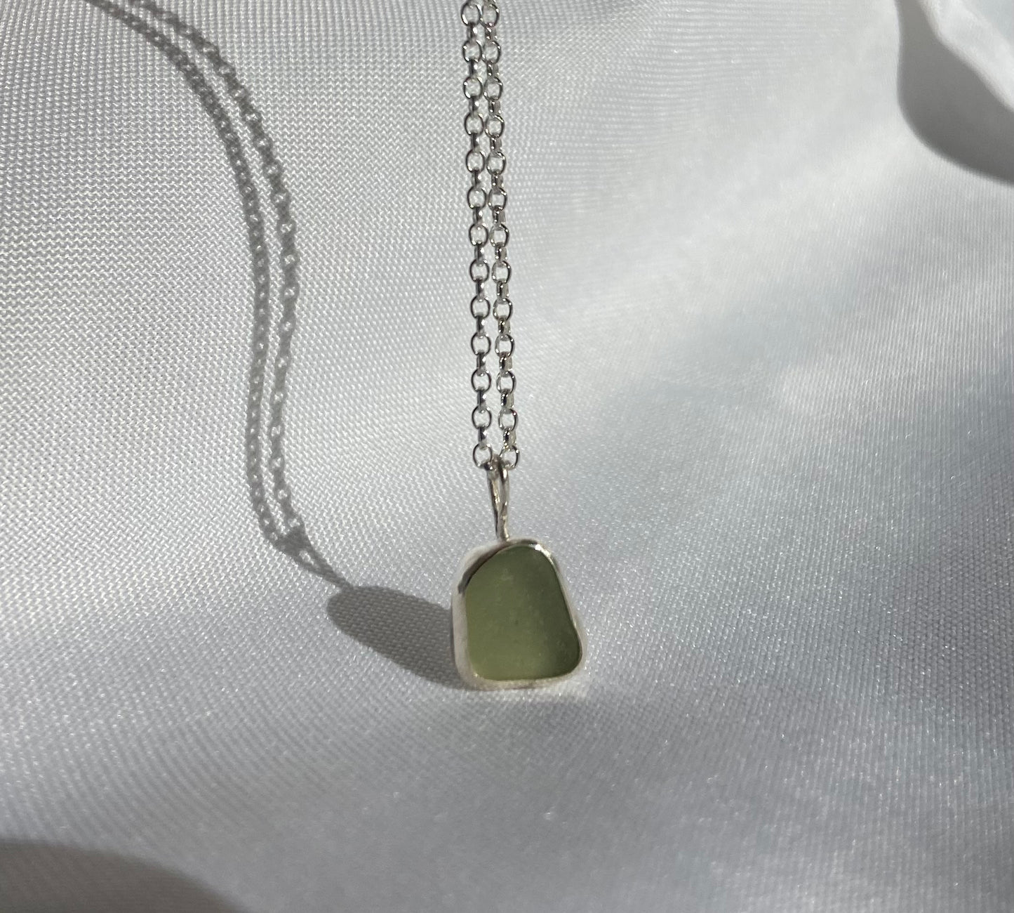Pastel Green Sea-glass Necklace