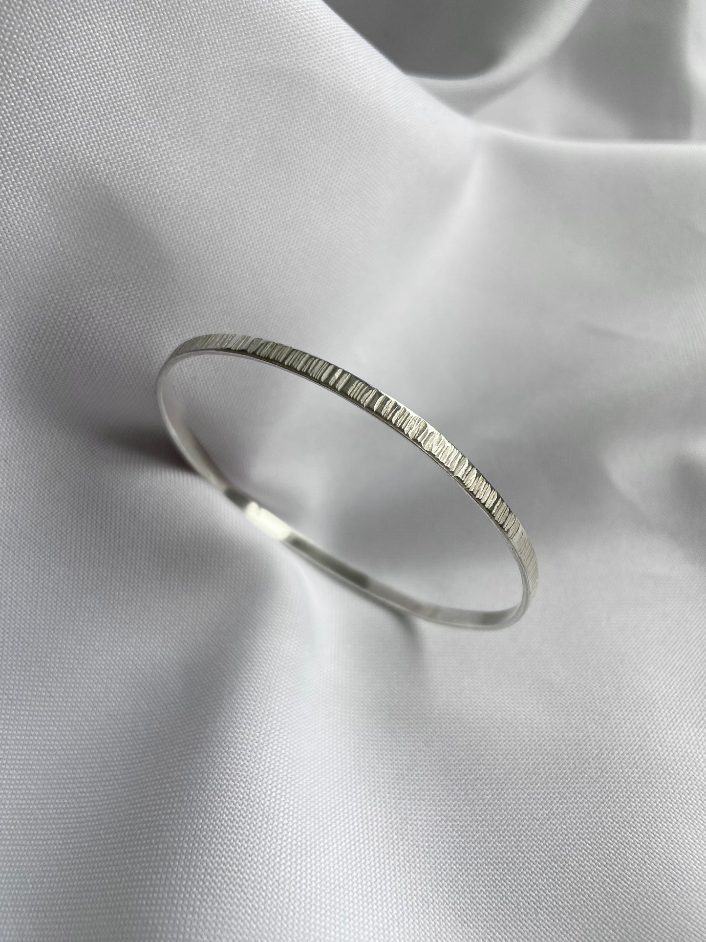 Hammered Striped Bangle