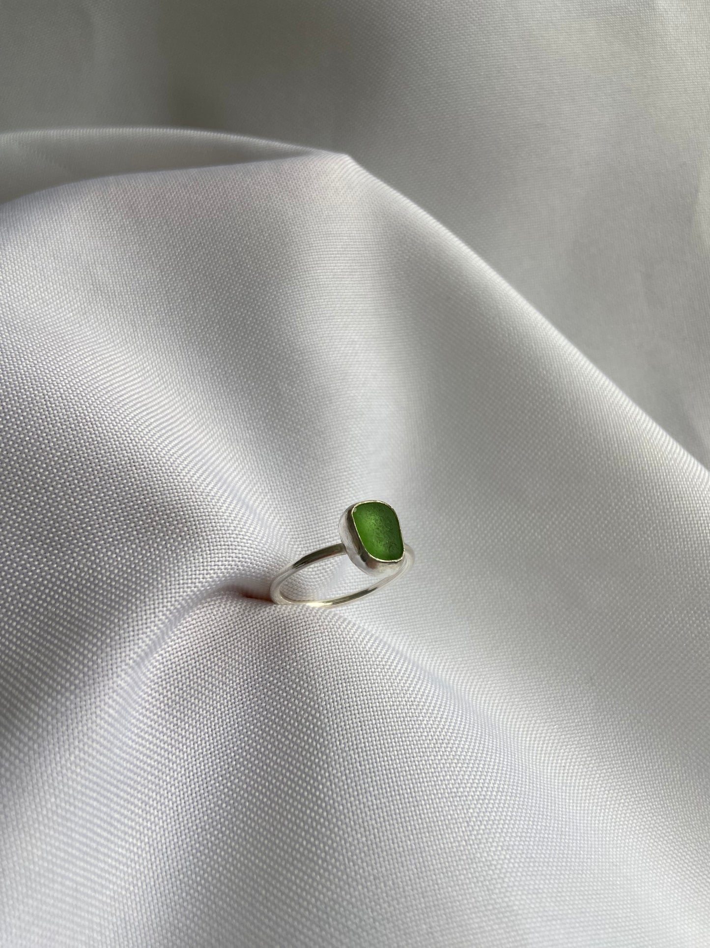 Green Sea-glass Ring