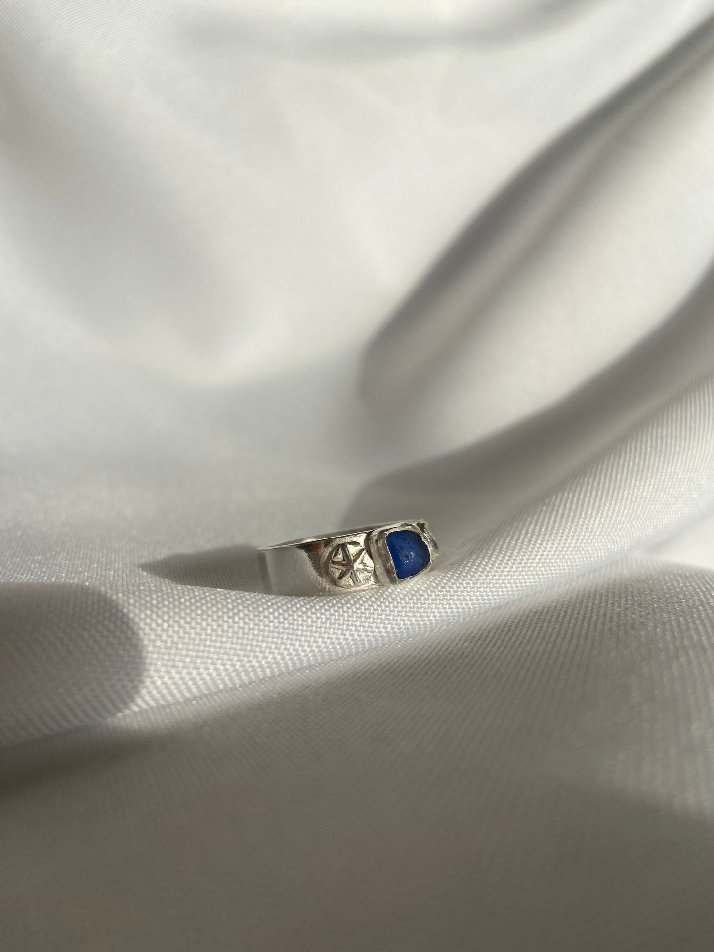 Blue Sea-glass Ring