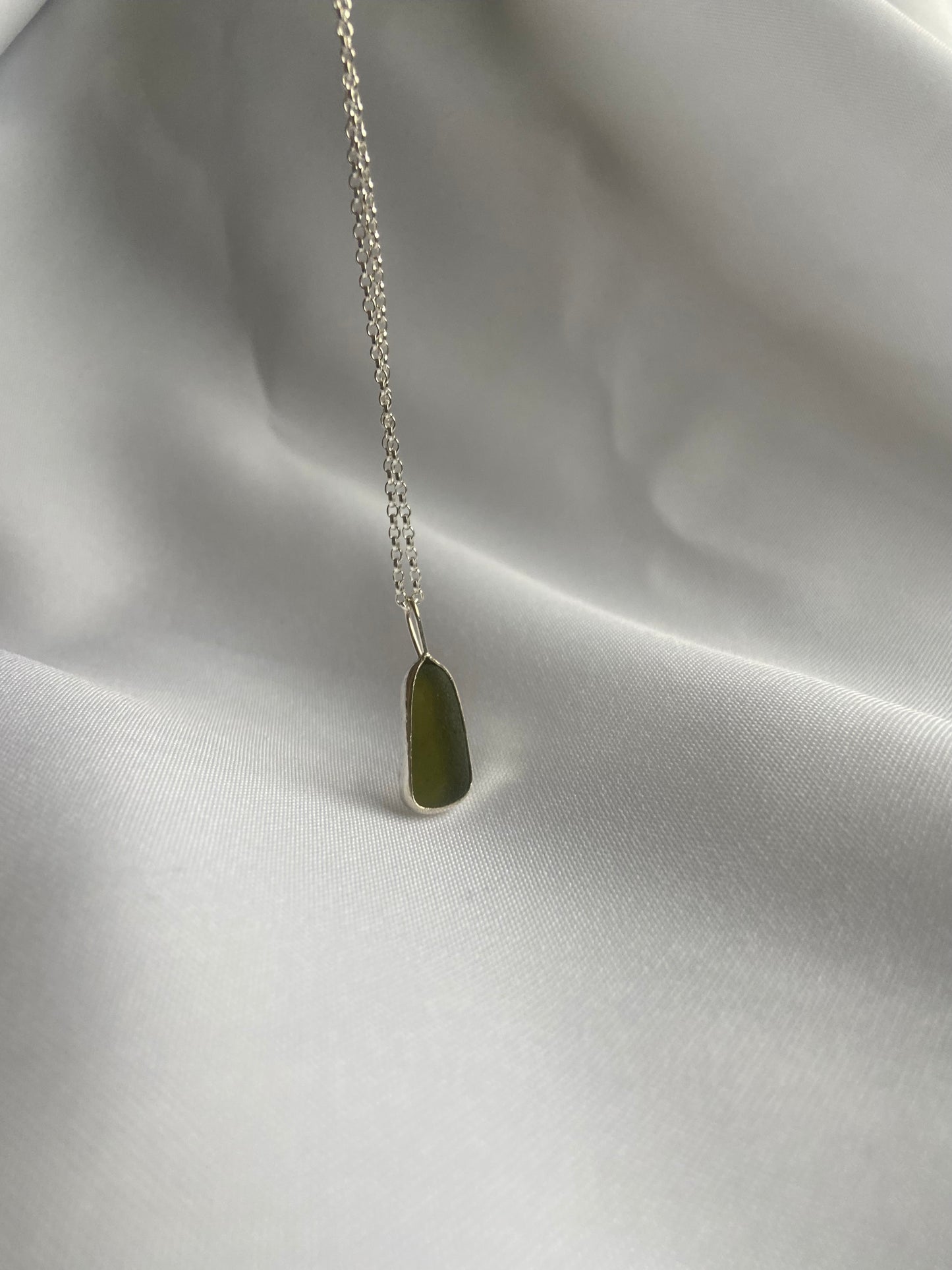 Olive Green Sea-glass Pendand