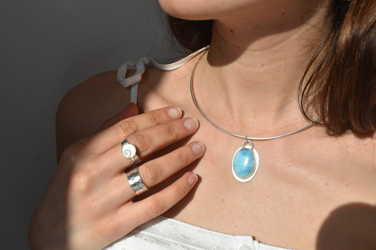 Larimar Collar Necklace