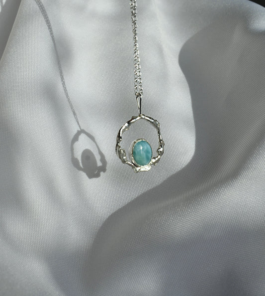 Molten Larimar Necklace