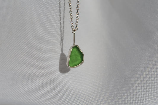 Bottle Green Sea-glass Necklace