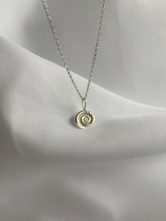 Silver Ammonite Necklace