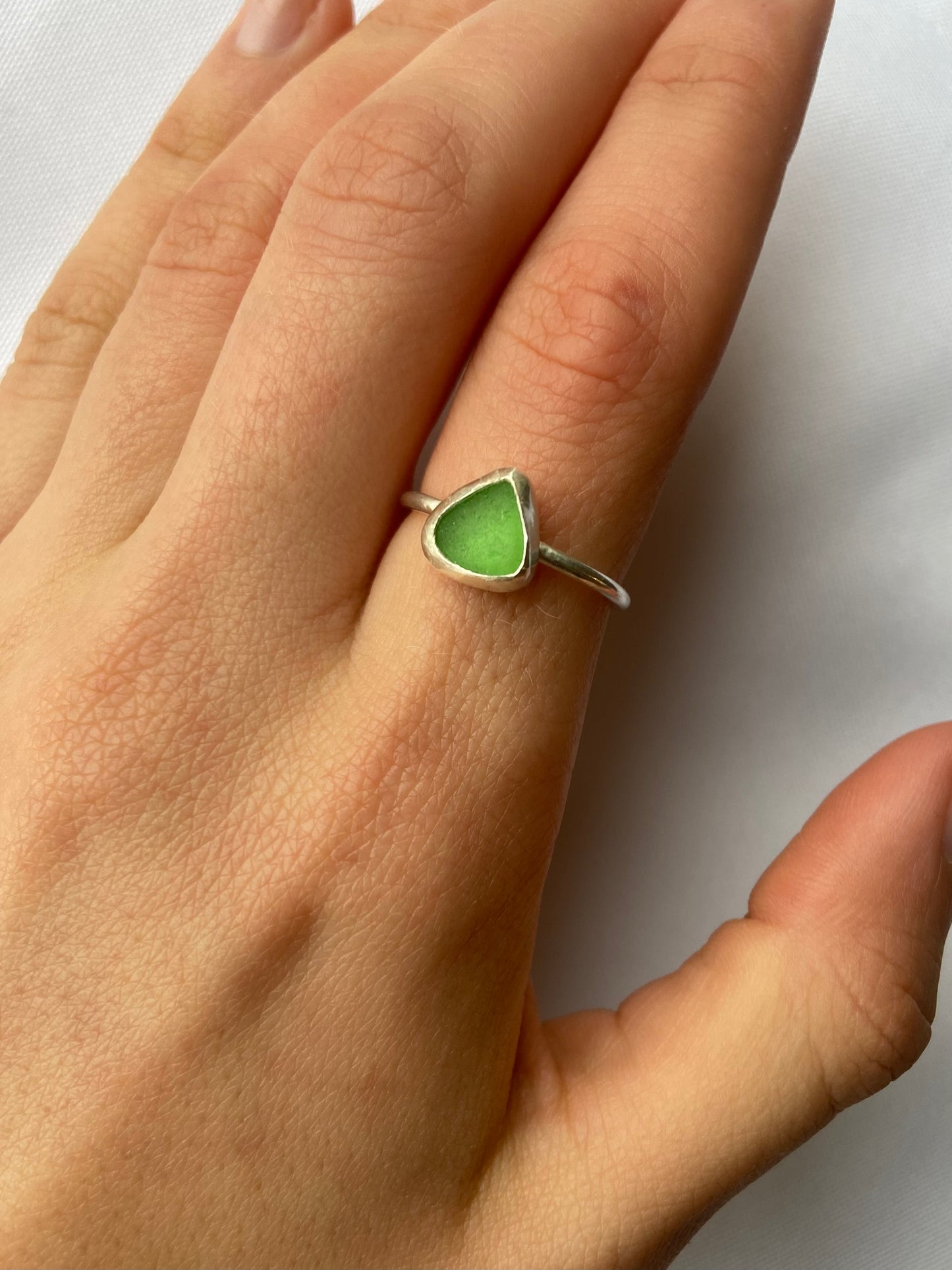 Green Sea-glass Ring