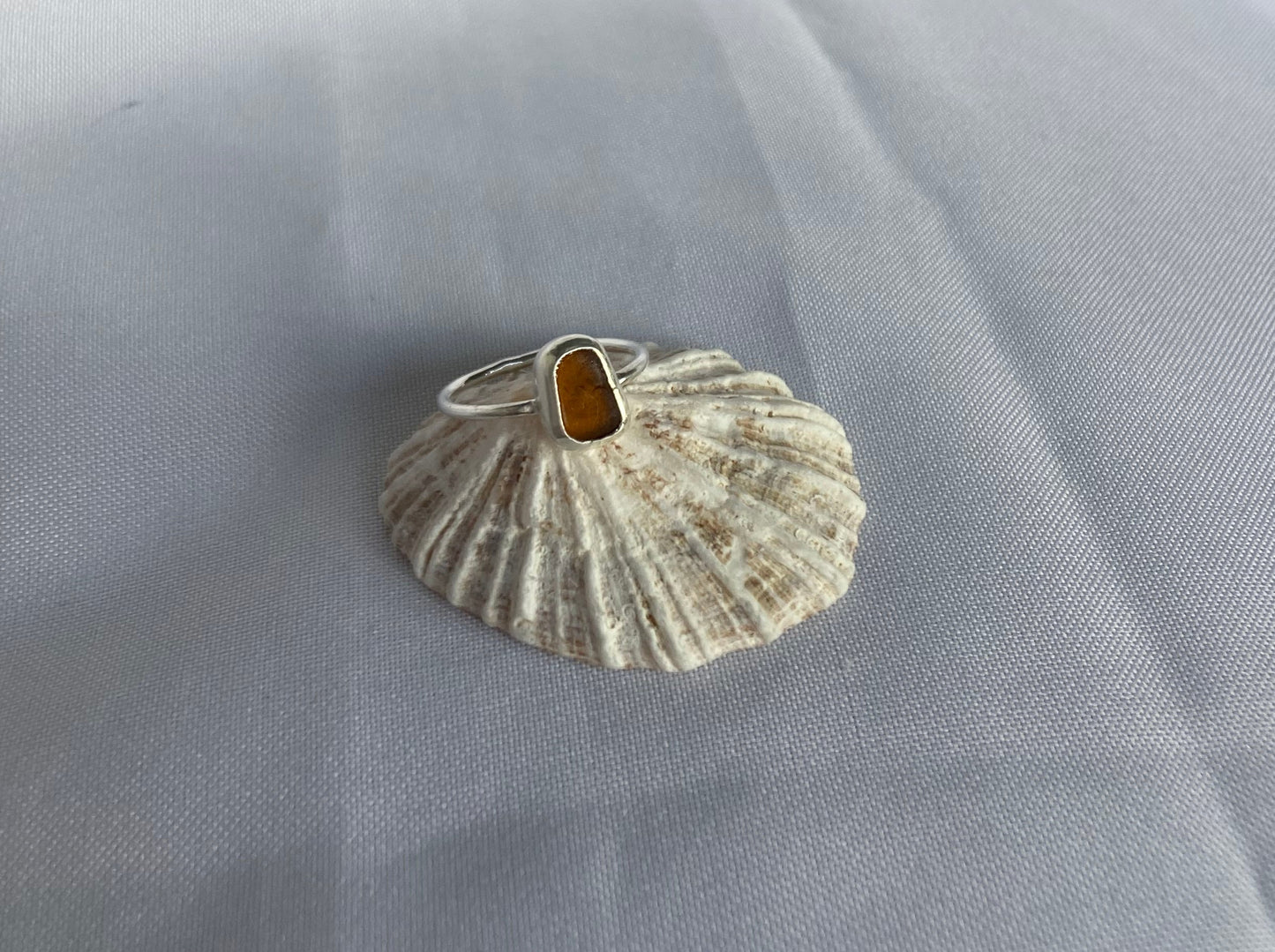 Brown Sea-glass Ring