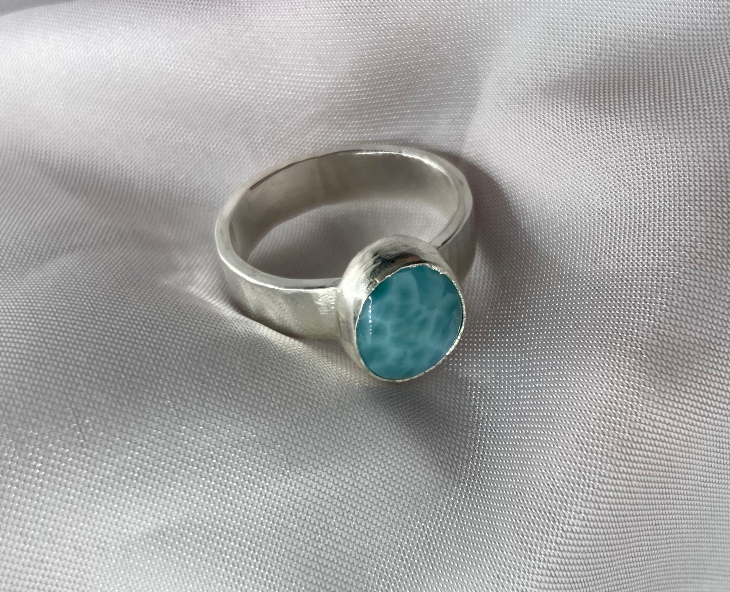 Chunky Larimar Ring
