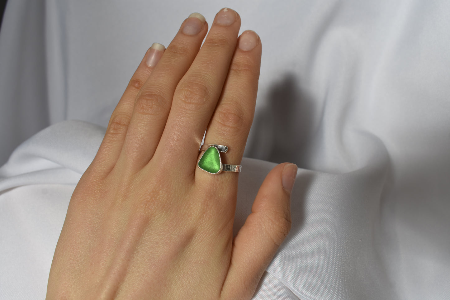 Adjustable Sea-glass Ring