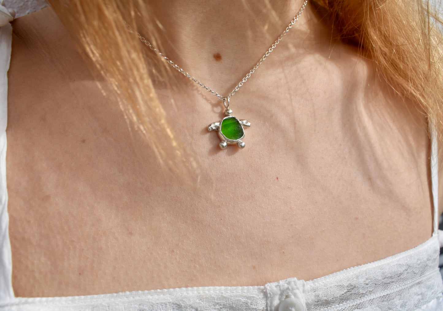 Sea-glass Turtle Pendant