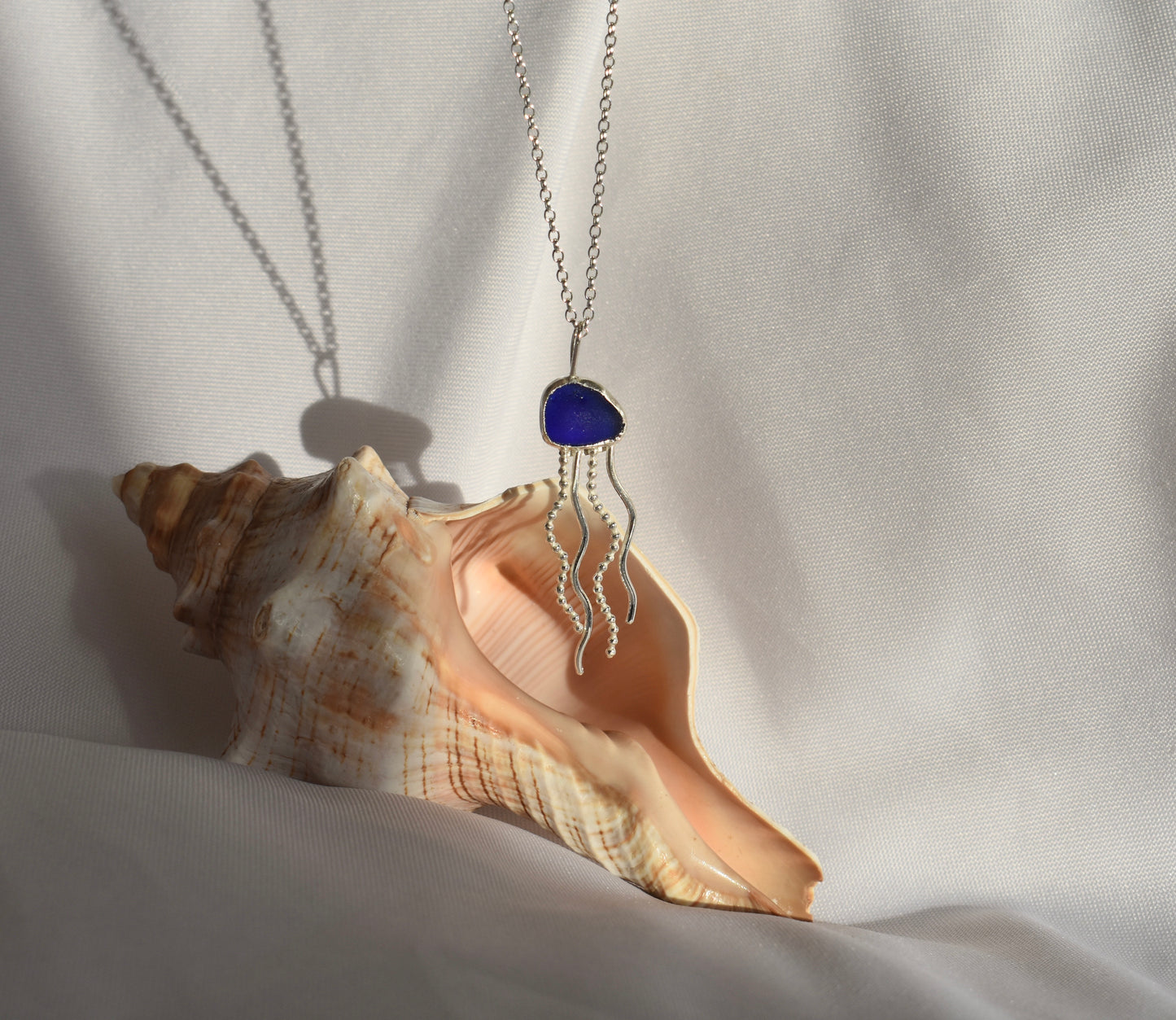 Cobalt Jellyfish Pendant