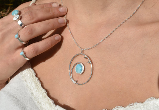Larimar Tidal Pool Necklace