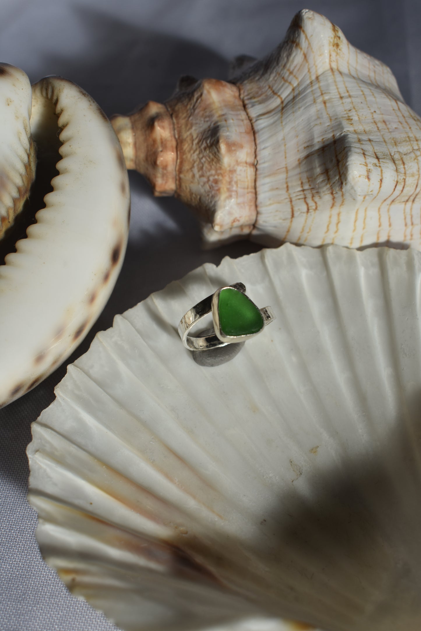 Adjustable Sea-glass Ring