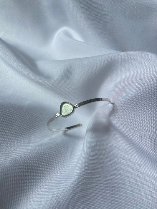 Aqua Blue Sea-glass Cuff