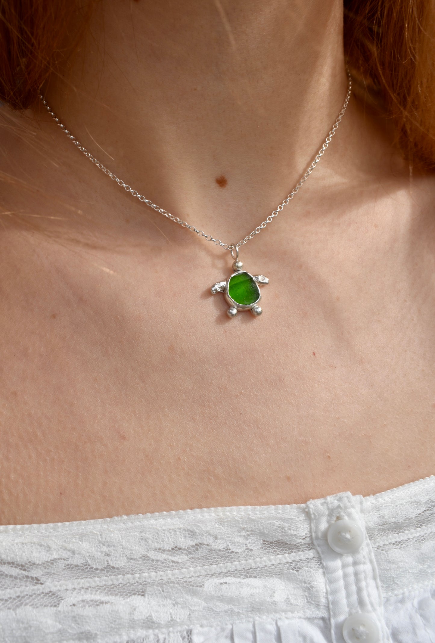 Sea-glass Turtle Pendant