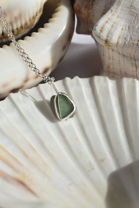 Green Sea-glass Necklace