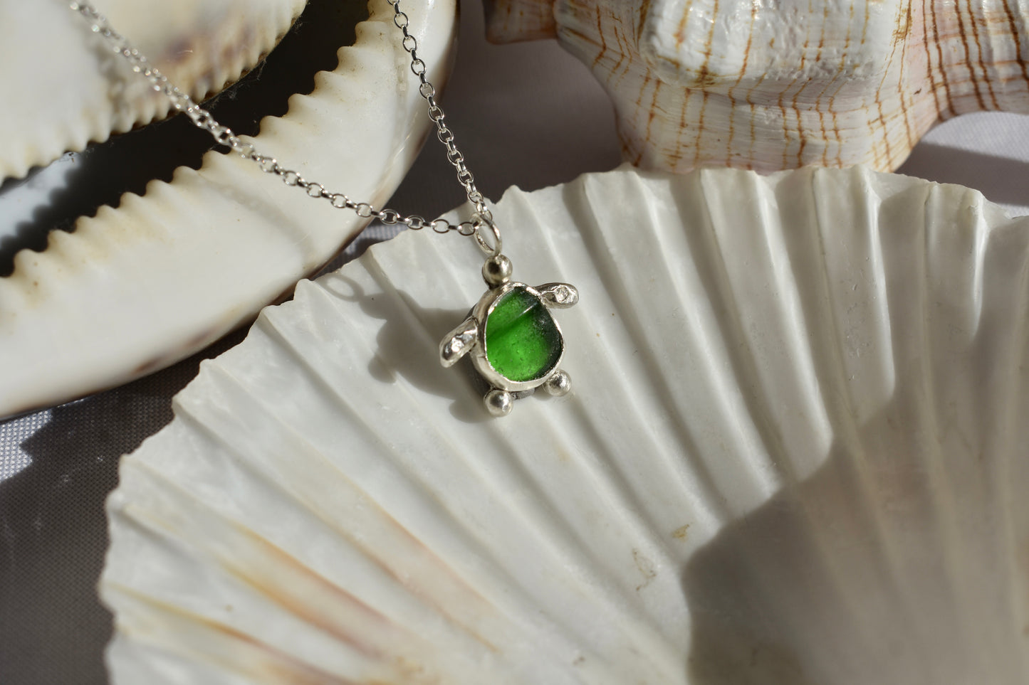 Sea-glass Turtle Pendant