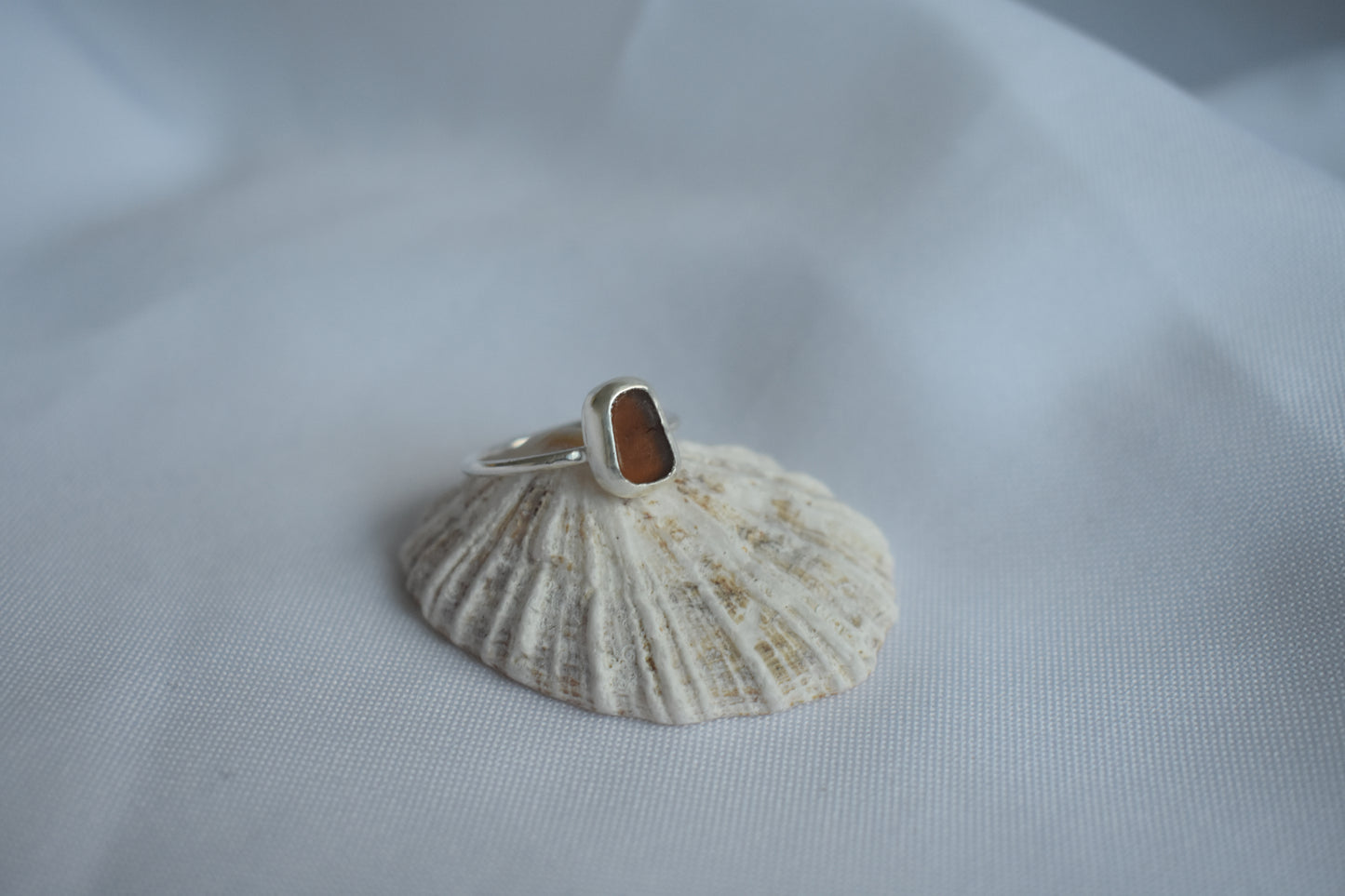 Brown Sea-glass Ring
