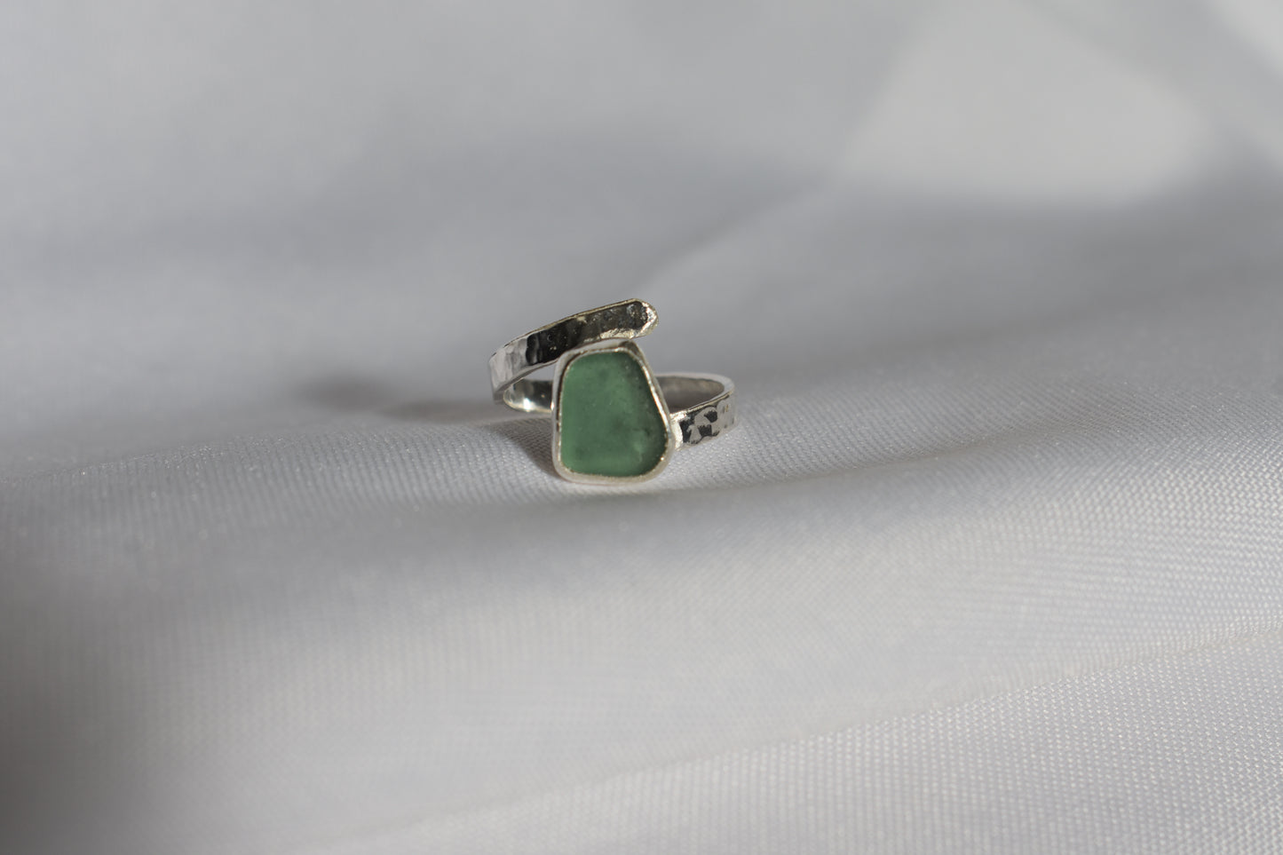 Adjustable Sea-glass Ring