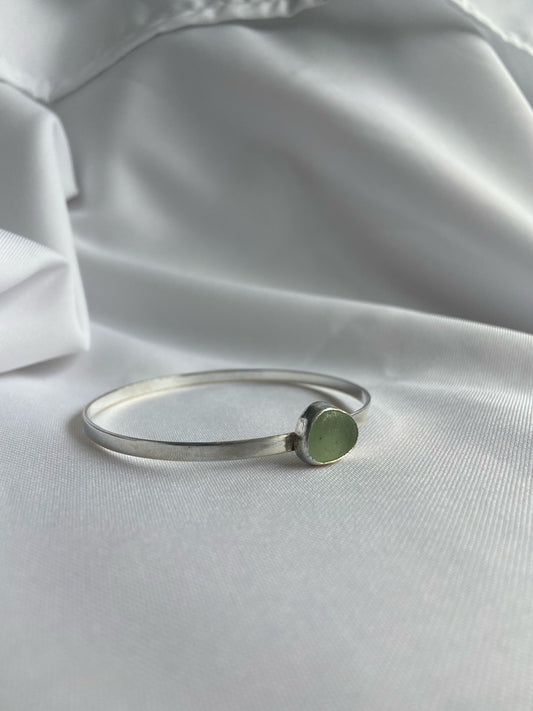 Aqua Sea-glass Bangle