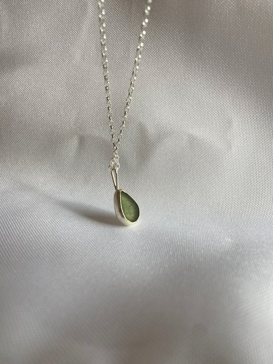 Deep Green Sea-glass Necklace