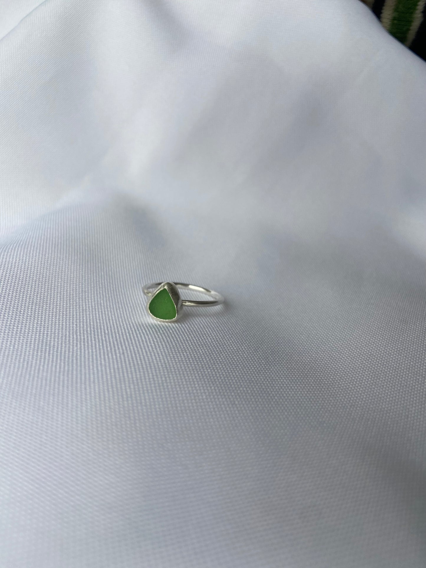 Green Sea-glass Ring
