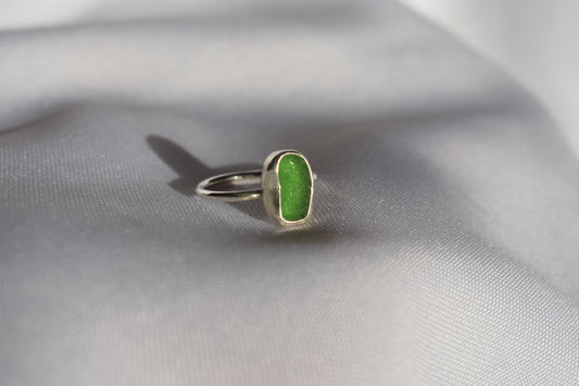 Bottle Green Sea-glass Ring