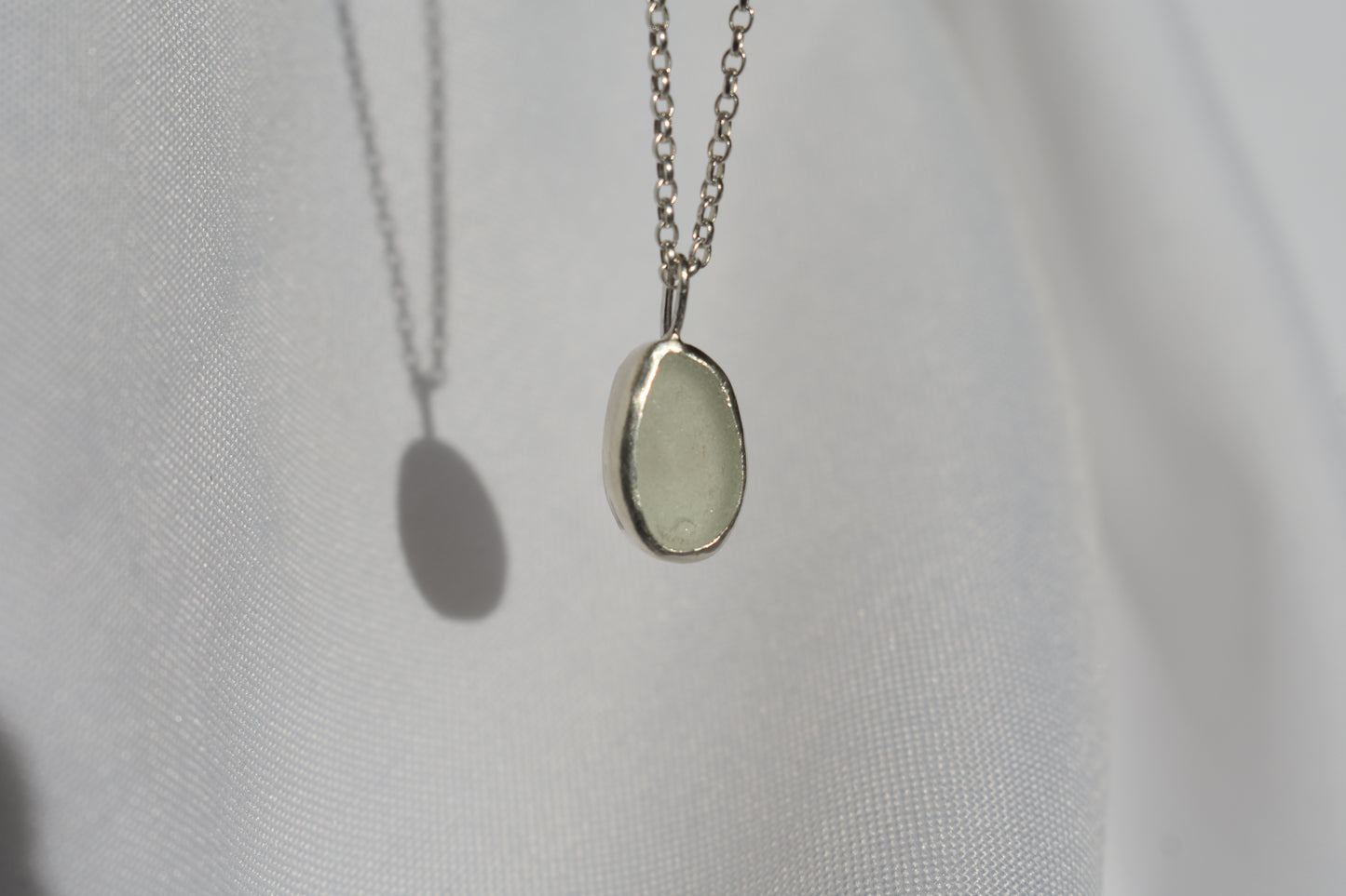 Seafoam White Sea-glass Necklace