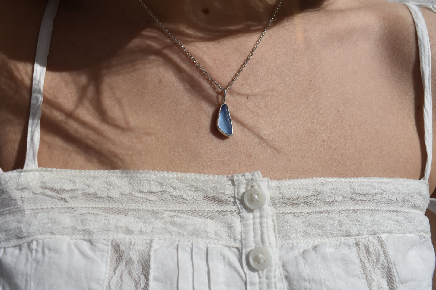 Blue Sea-glass Necklace