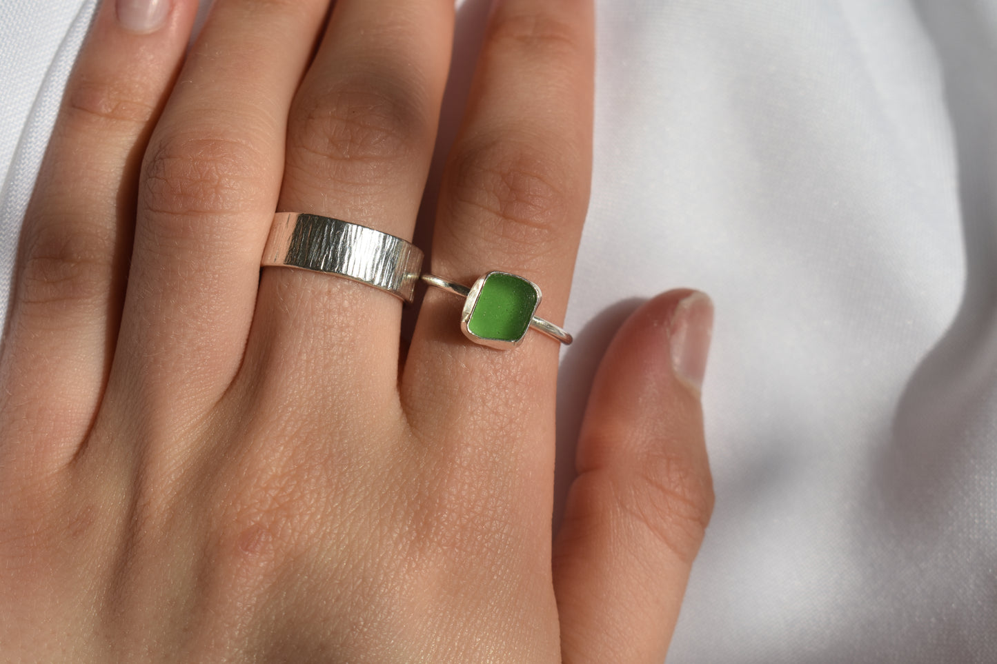 Green Sea-glass Ring