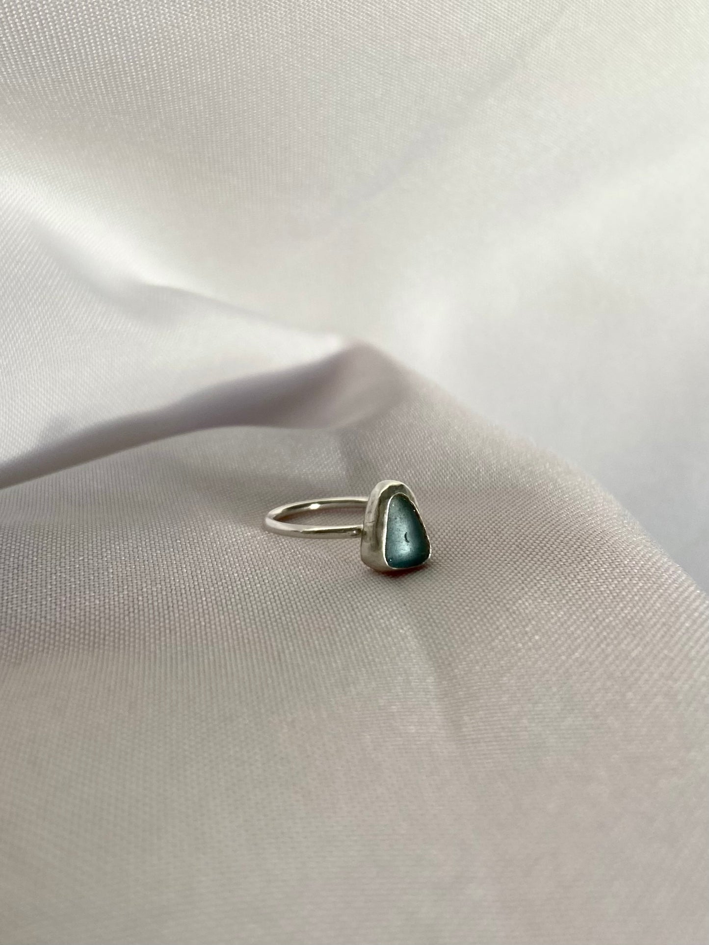 Pale Blue Sea-glass Ring