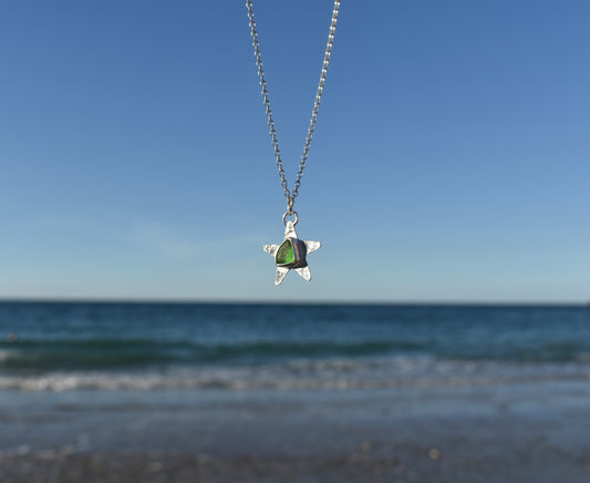 Sea-glass Starfish Necklce